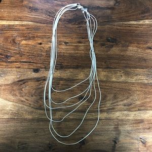 Silver multi-strand necklace